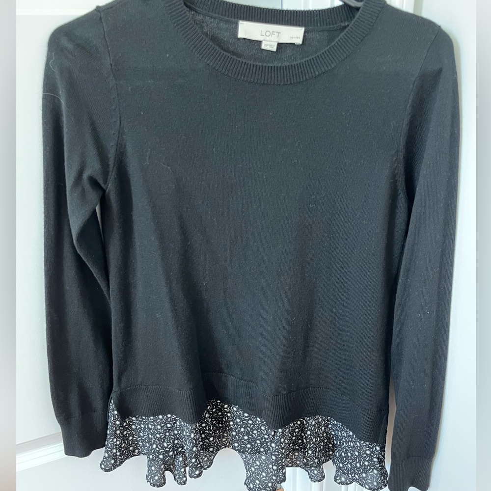 Loft sweater with bottom blouse detail xsp
